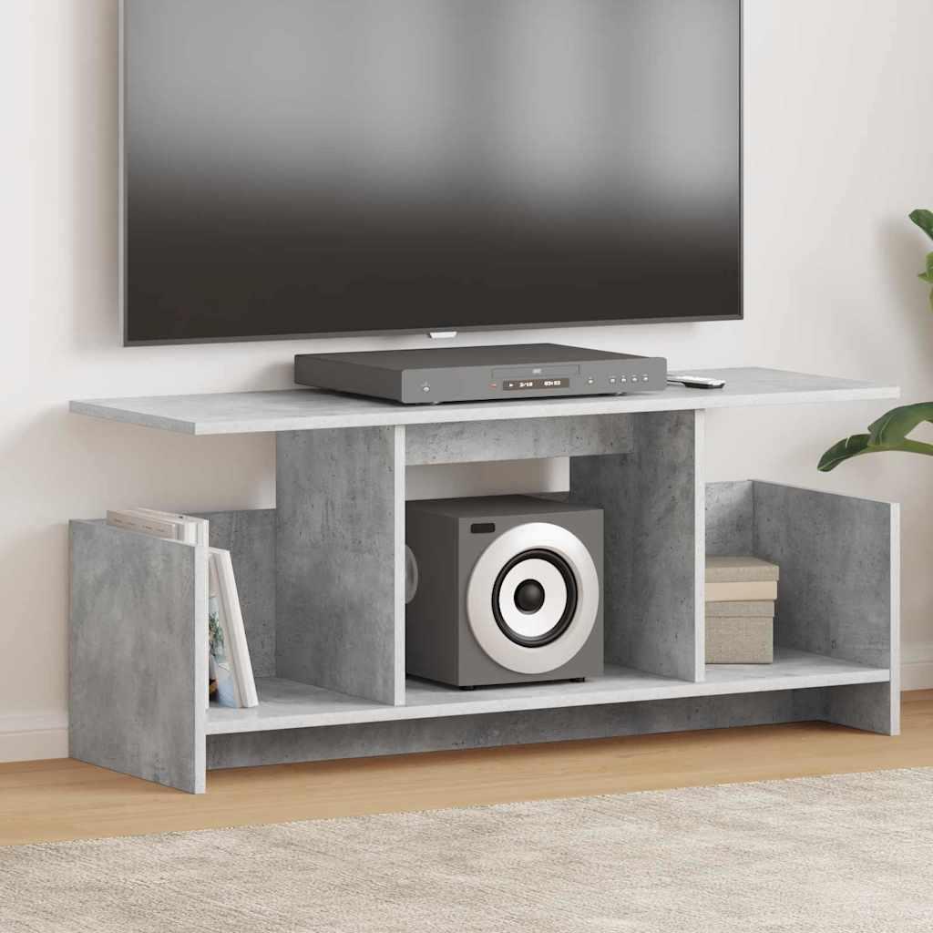 TV-bord Beton Grå 102 x 35 x 45 cm Konstrueret træ billede
