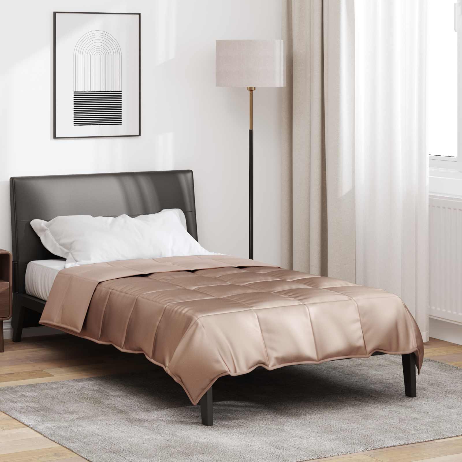 Sommer dyne Guld 200 x 135 cm Satin og Mikrofiber billede