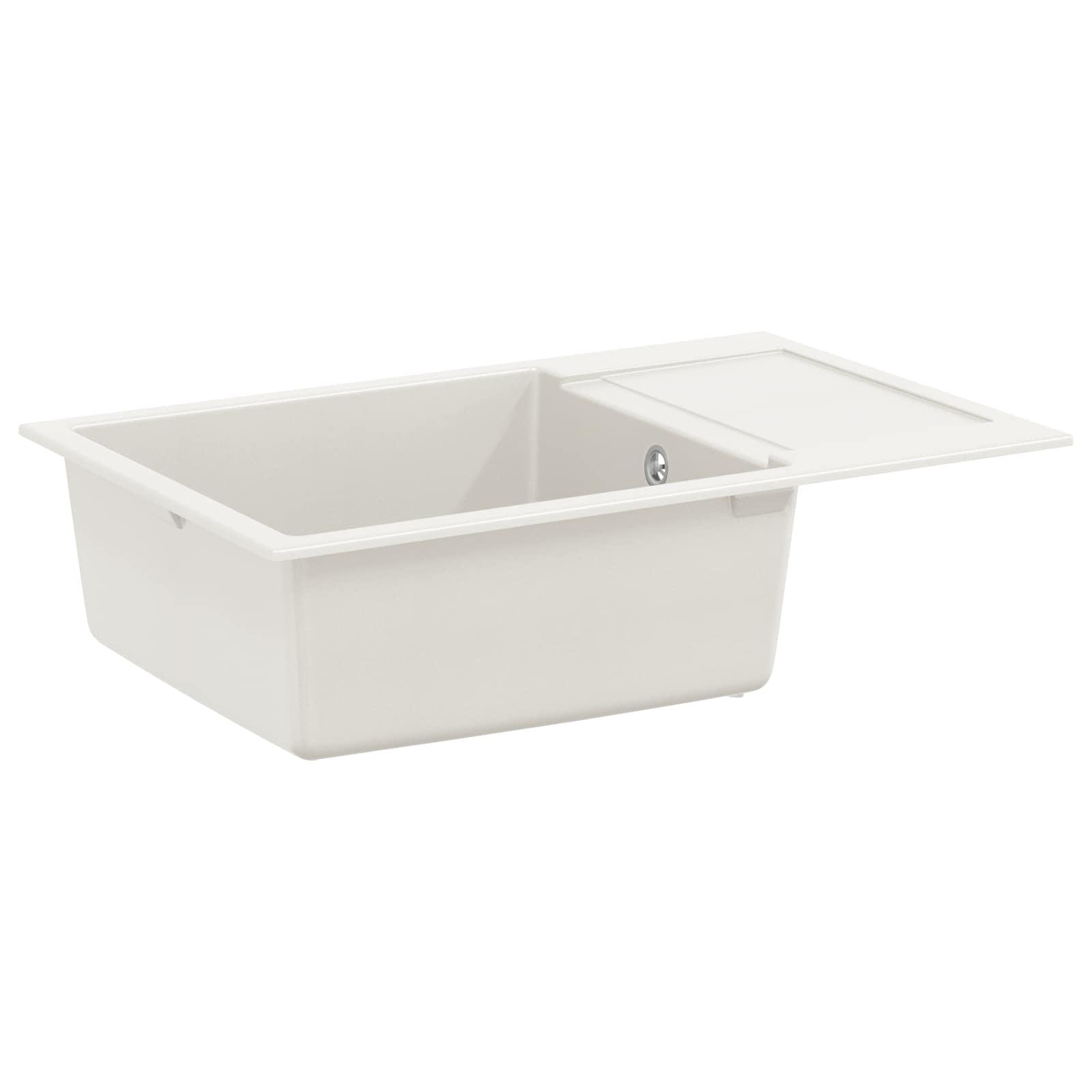 Vask Hvid 780 x 500 mm 80% Kvarts og 20% Resin billede