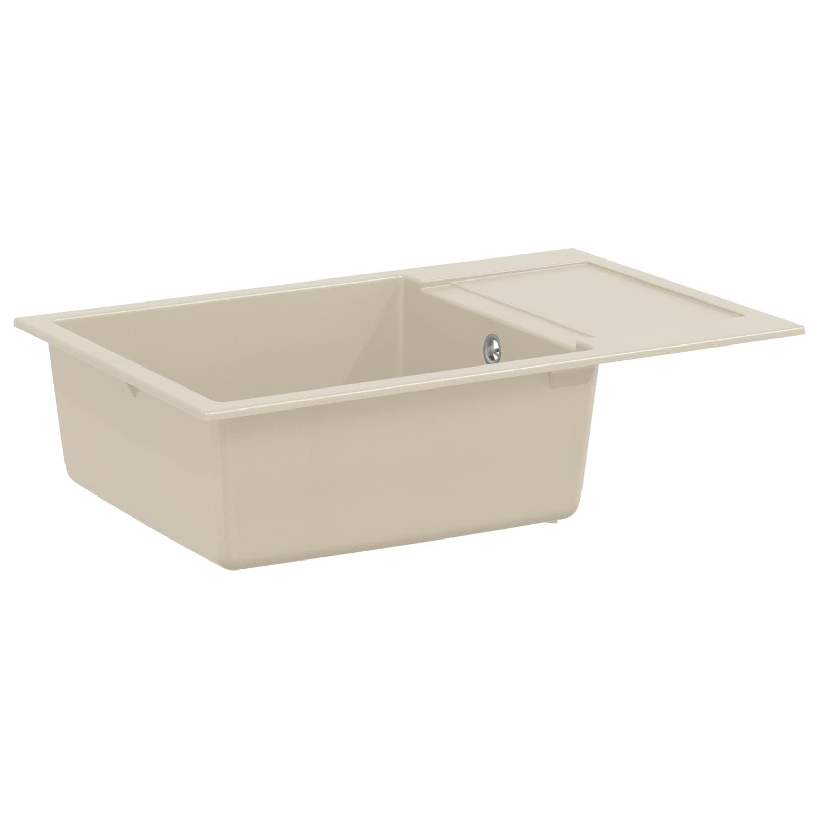 Vask Beige 780 x 500 mm 80% Kvarts og 20% Resin billede