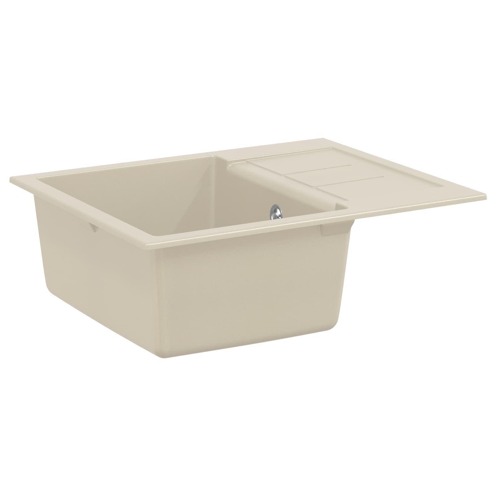 Vask Beige 620 x 500 mm 80% Kvarts og 20% Resin billede