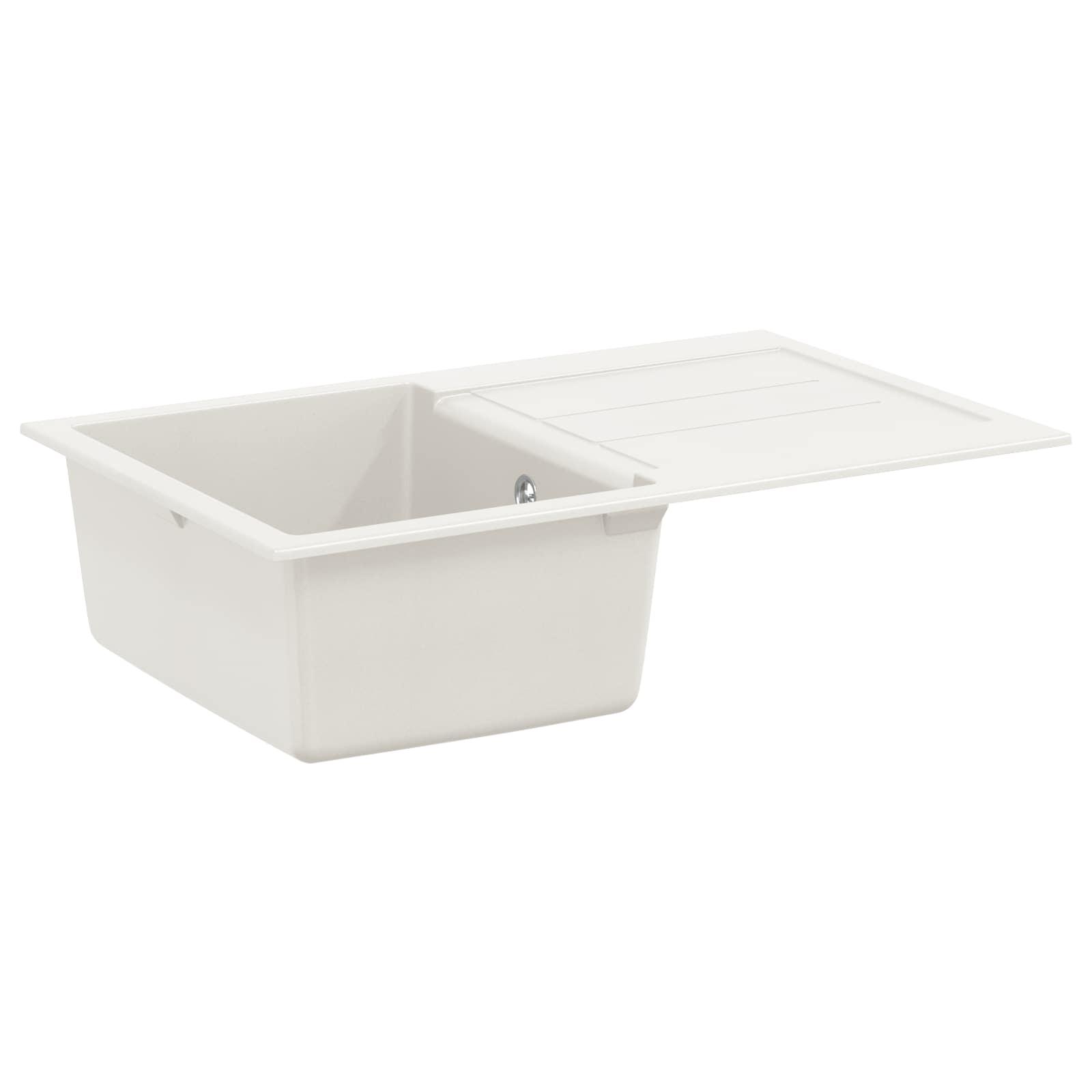 Vask Hvid 780 x 500 mm 80% Kvarts og 20% Resin billede