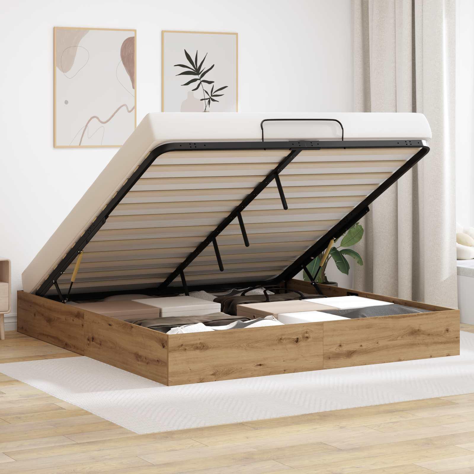 Ottoman Sengestel Artisan eg 193 x 120 x 25 cm Spånplade billede