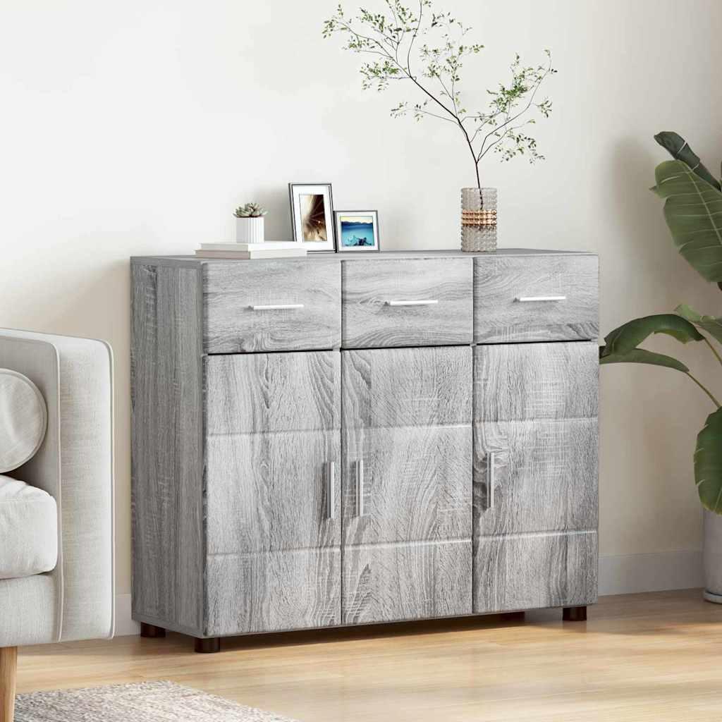 Sidebord Grå Sonoma 88,5 x 30,5 x 73 cm Konstrueret træ billede