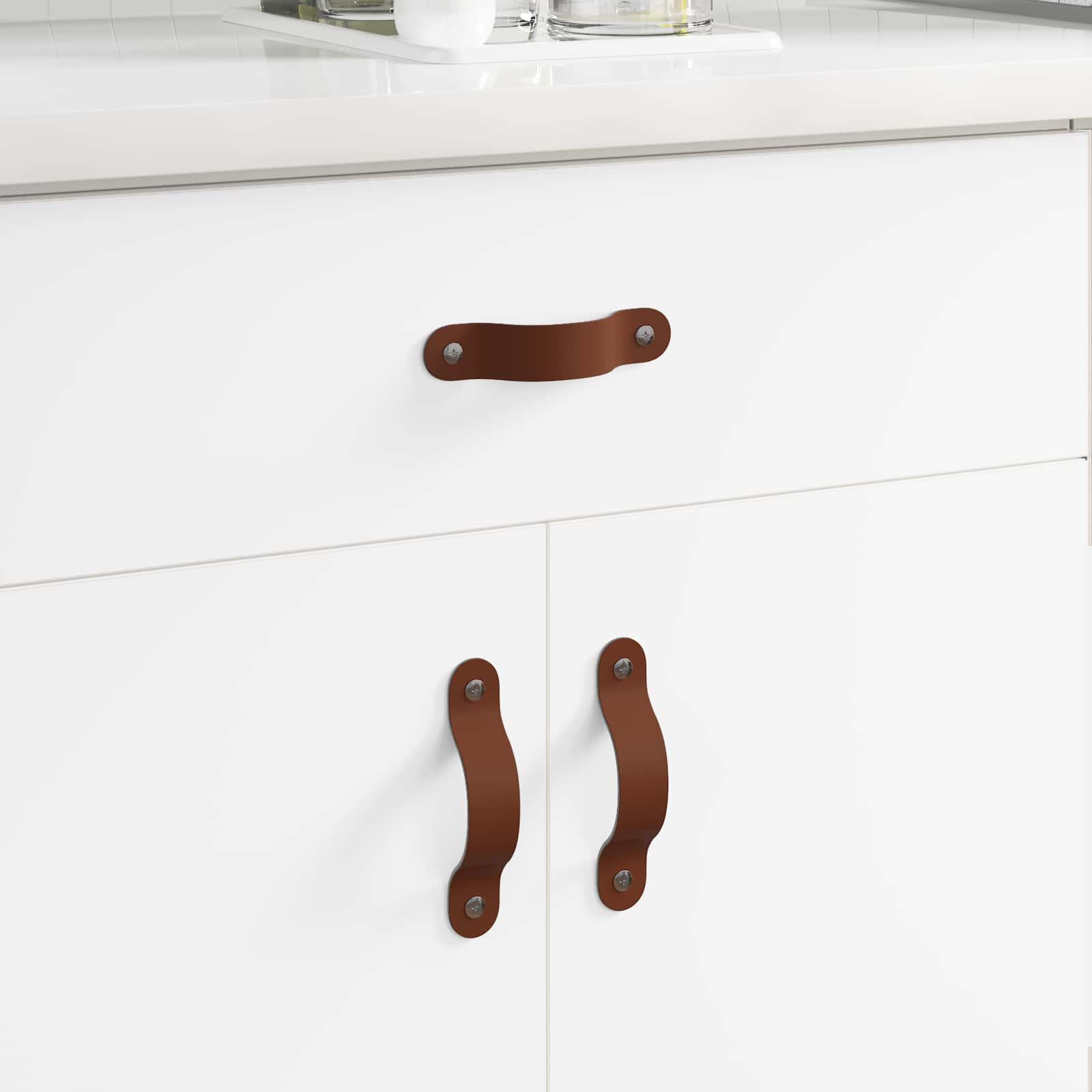 Skab Håndtag 2 stk Brun 96 mm PU billede