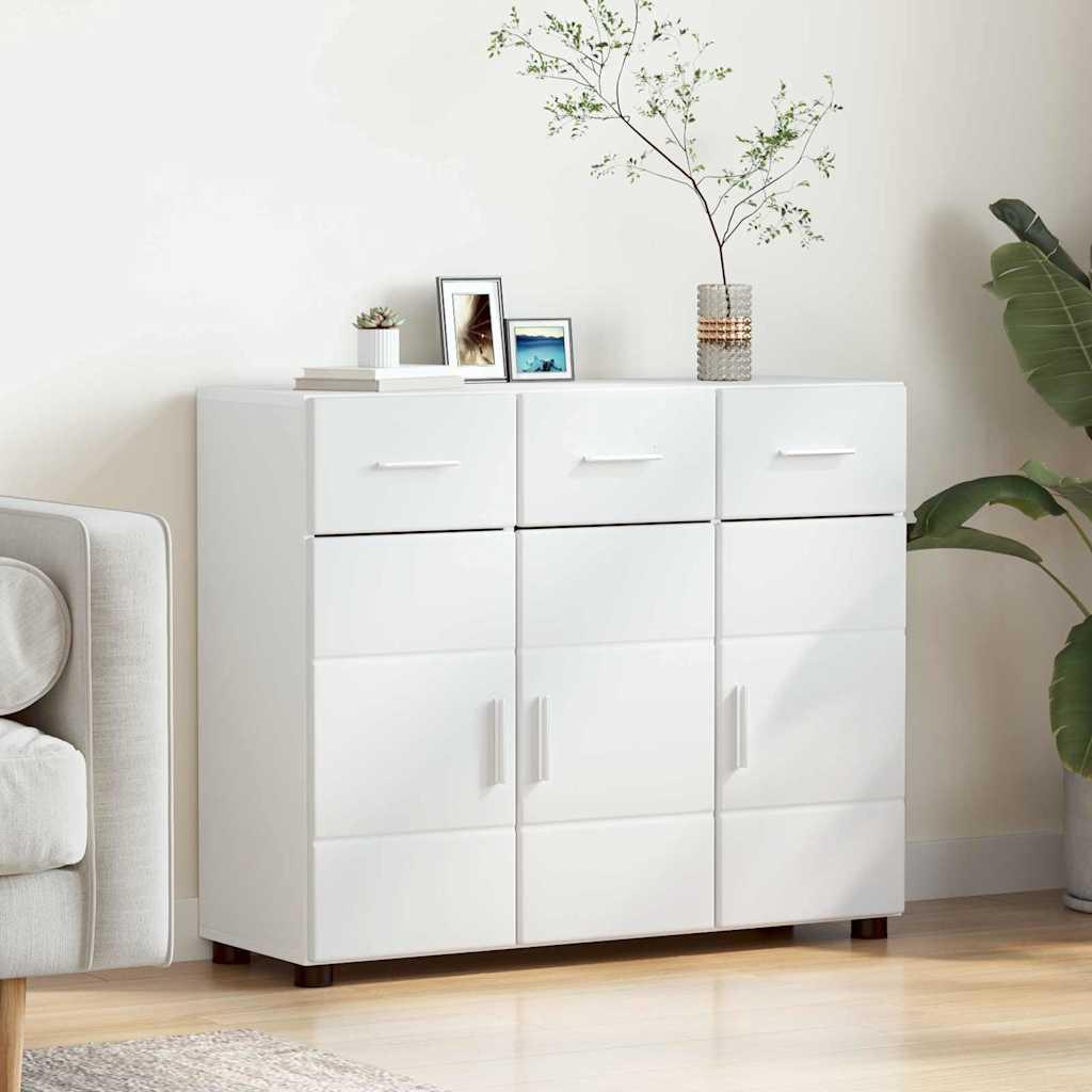Sidebord/Skab FLORIN - hvid konstrueret træ 88,5 × 30,5 × 73 cm billede