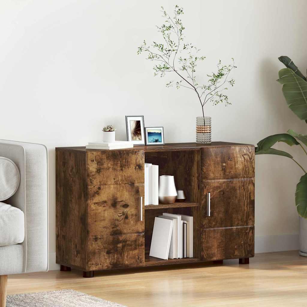 Sidebord Røget eg 88,5 x 30,5 x 55,5 cm Konstrueret træ billede