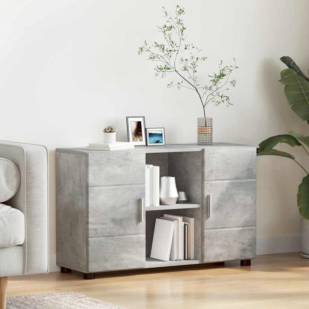 Sidebord Beton Grå 88,5 x 30,5 x 55,5 cm Konstrueret træ billede