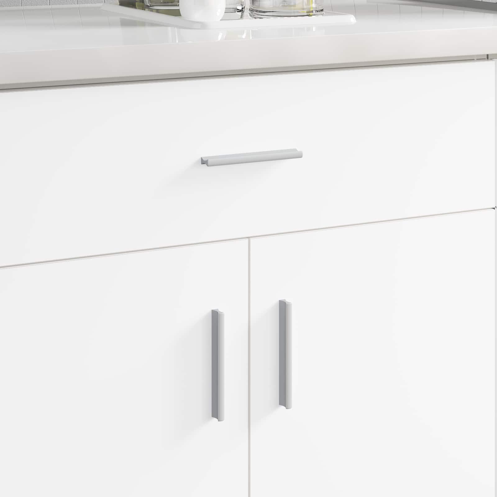 Håndtag Ensfarvet 828 stk Sølv 105.7 x 7.4 x 15.5 mm Aluminium billede