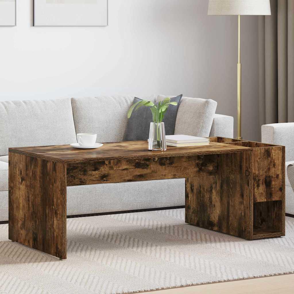 Sofabord Røget eg 101,5 x 50 x 37 cm Konstrueret træ billede