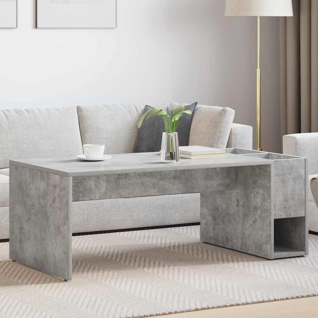 Sofabord Beton Grå 101,5 x 50 x 37 cm Konstrueret træ billede