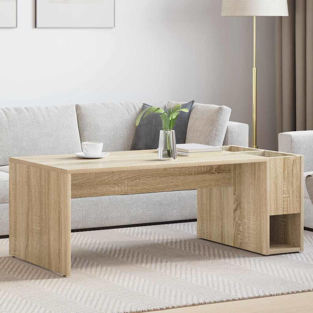 Sofabord Sonoma eg 101,5 x 50 x 37 cm Konstrueret træ billede
