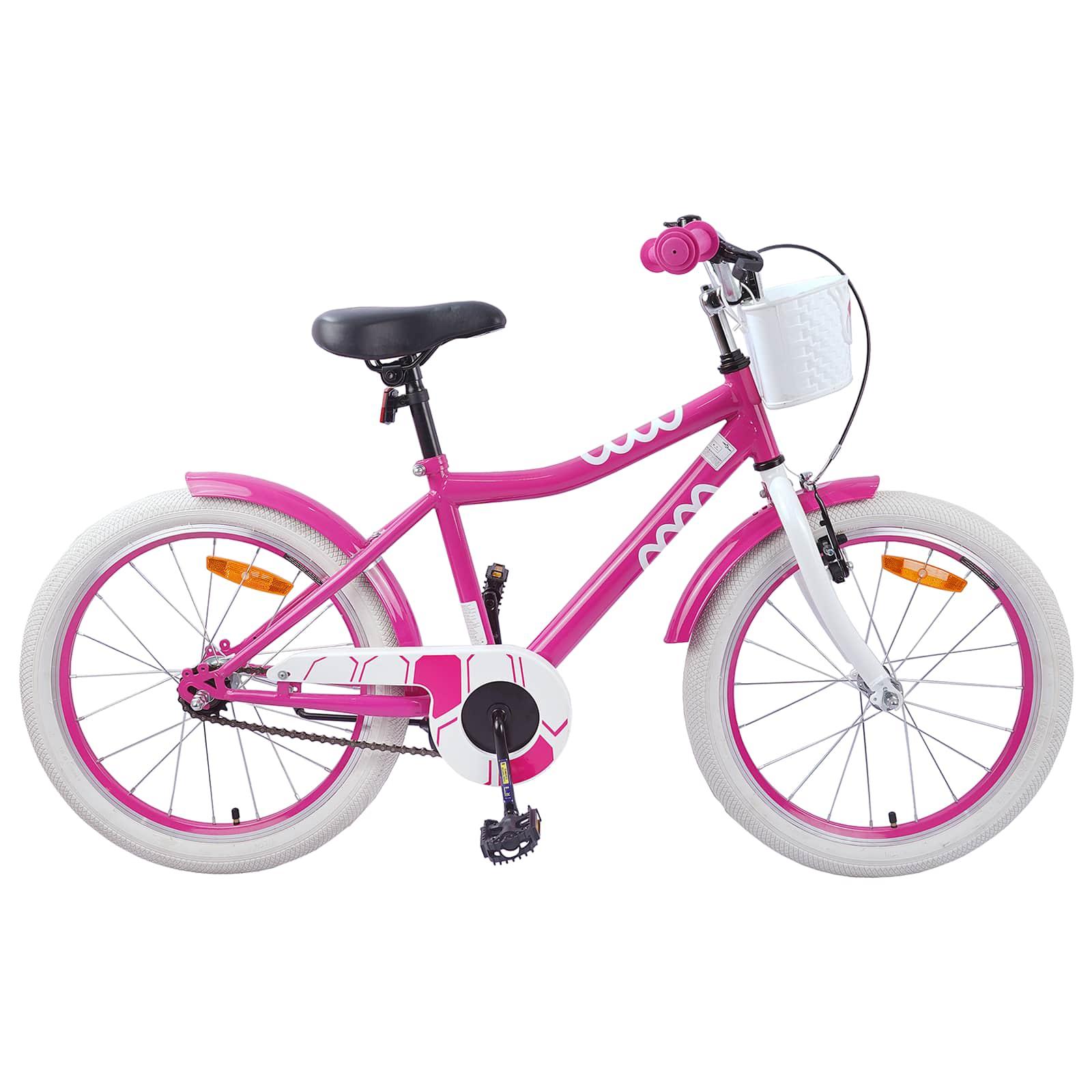 Børnecykel 20" - justerbar pigecykel 6-11 år, lyserød