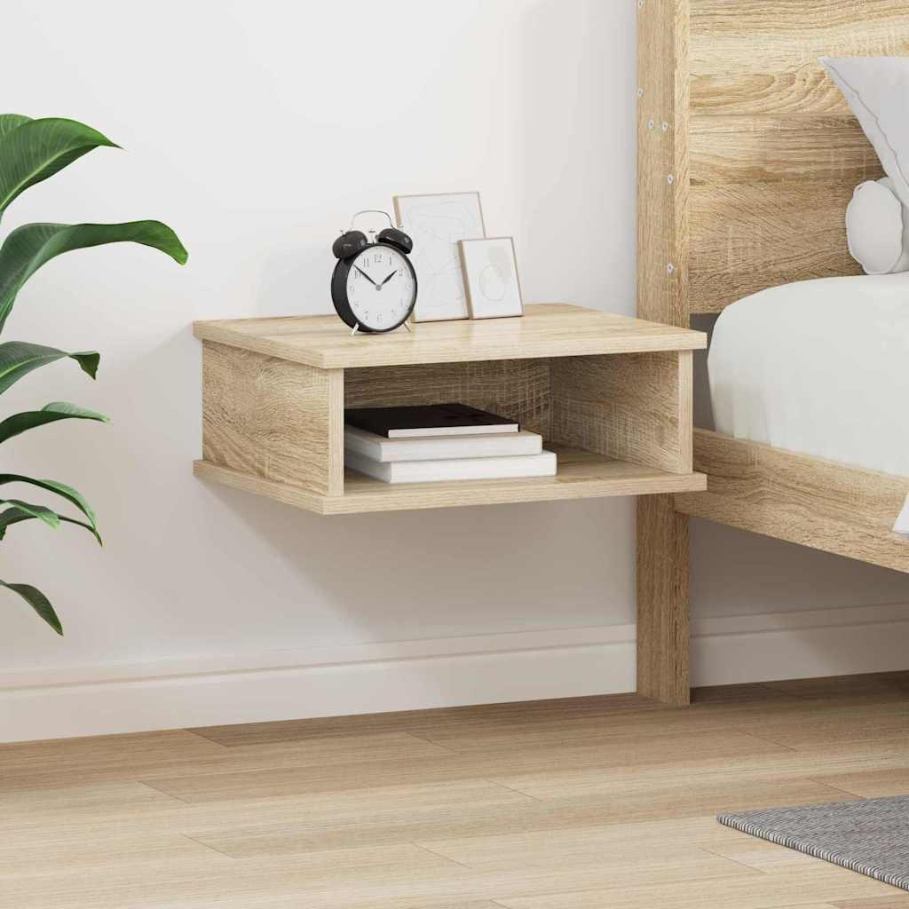 Sengebord Sonoma eg 40 x 31 x 15 cm Konstrueret træ billede