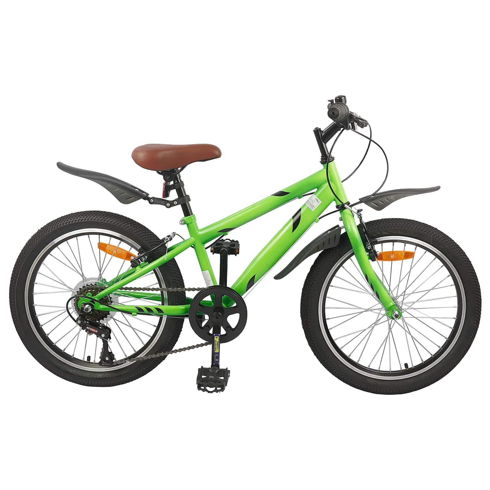 Børnecykel 20" - 6 gear, grøn - til 6-11 år billede