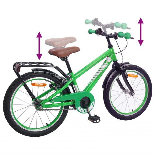 Børnecykel 20 tommer til børn i alderen 6-11 år Grøn