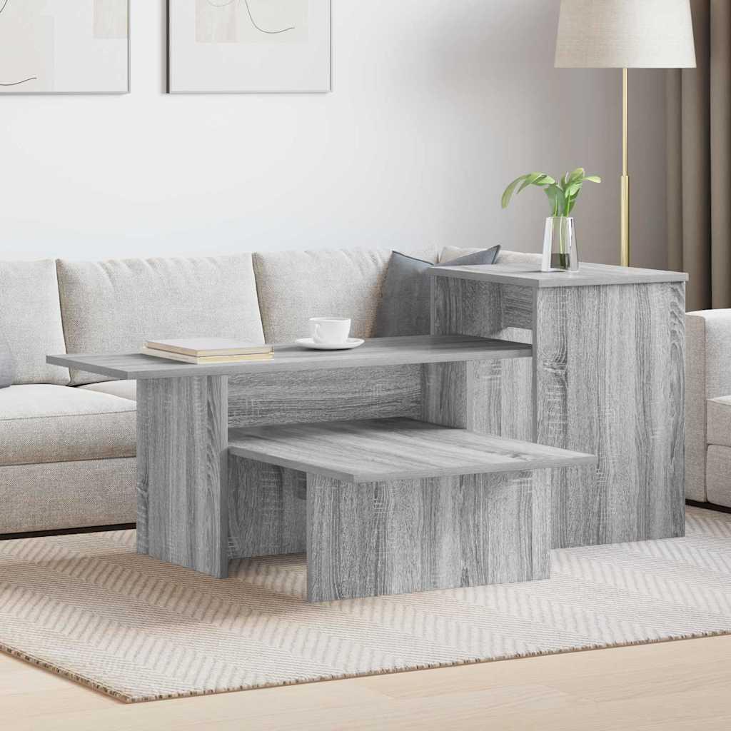 Konsolbord Grå Sonoma 80 x 50 x 225 cm Konstrueret træ billede
