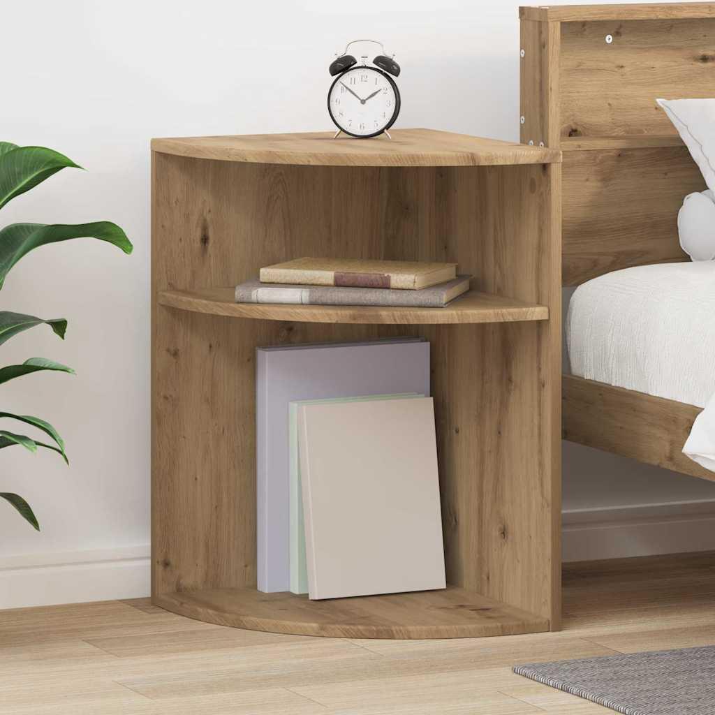 Endebord Artisan Egetræ 39,7 x 39,7 x 60 cm Konstrueret træ billede