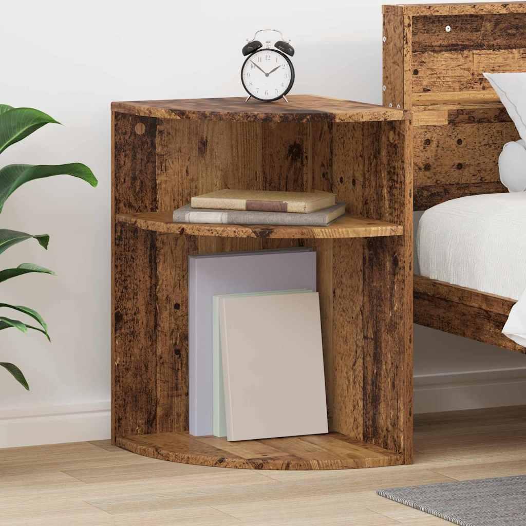 Endebord Gammelt træ 39,7 x 39,7 x 60 cm Konstrueret træ billede