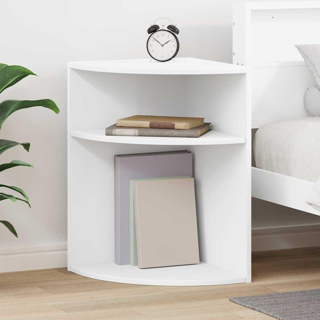 Endebord Hvid 39,7 x 39,7 x 60 cm Konstrueret træ billede