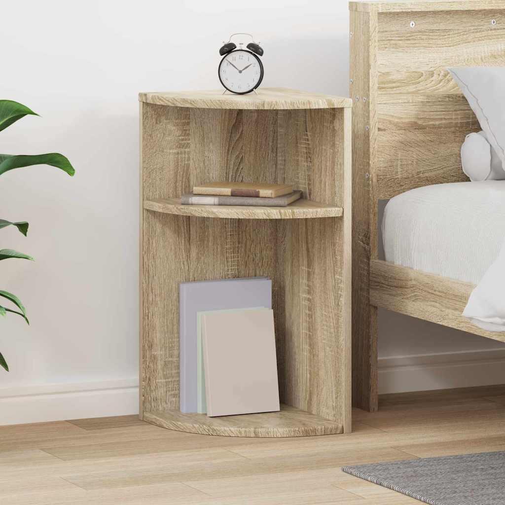 Endebord Sonoma eg 29,6 x 29,6 x 60 cm Konstrueret træ billede