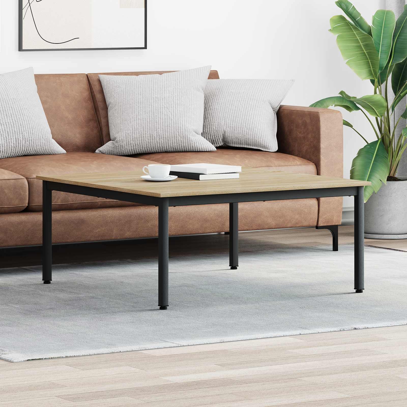 Sofabord Sonoma 100 x 100 x 45 cm Konstrueret træ billede