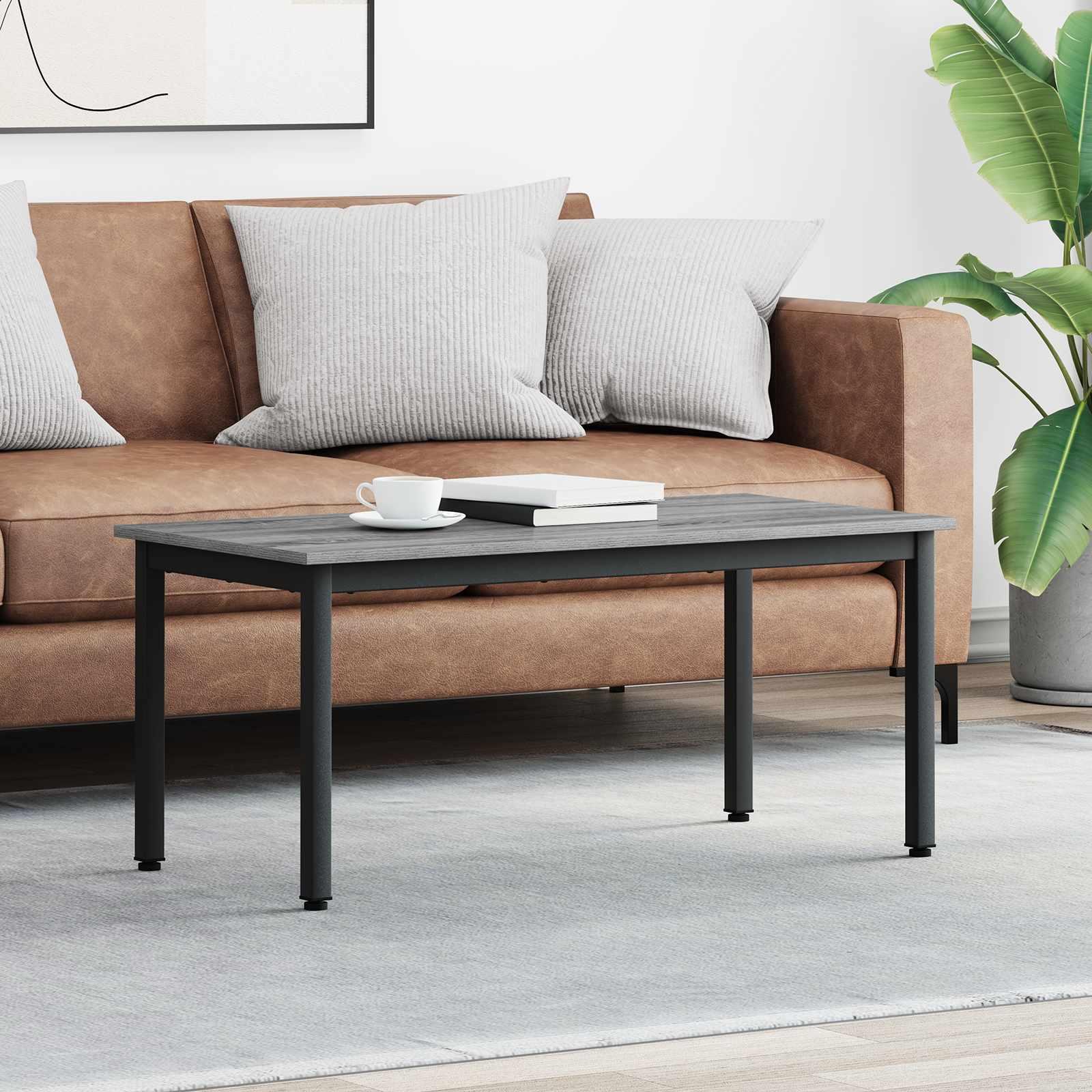 Sofabord Grå Sonoma 100 x 50 x 45 cm Konstrueret træ billede