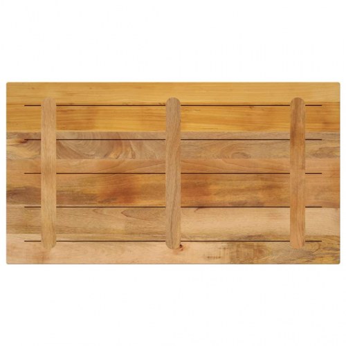 Bordplade 100x70x3,8 cm rektangulær massivt ru mangotræ