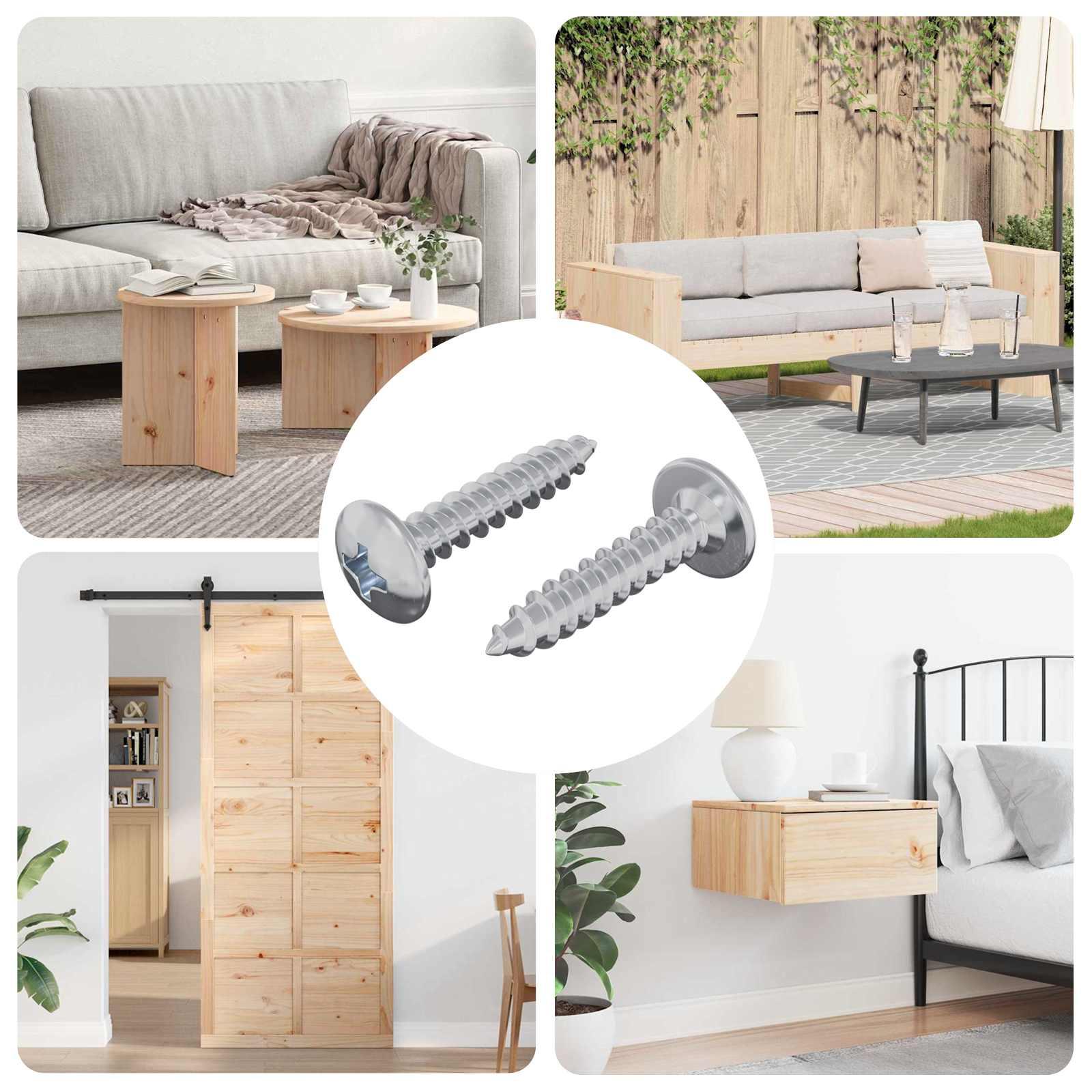 Selvborende skrue 2 stk Zinkbelagt 4 x 20 mm Stål billede