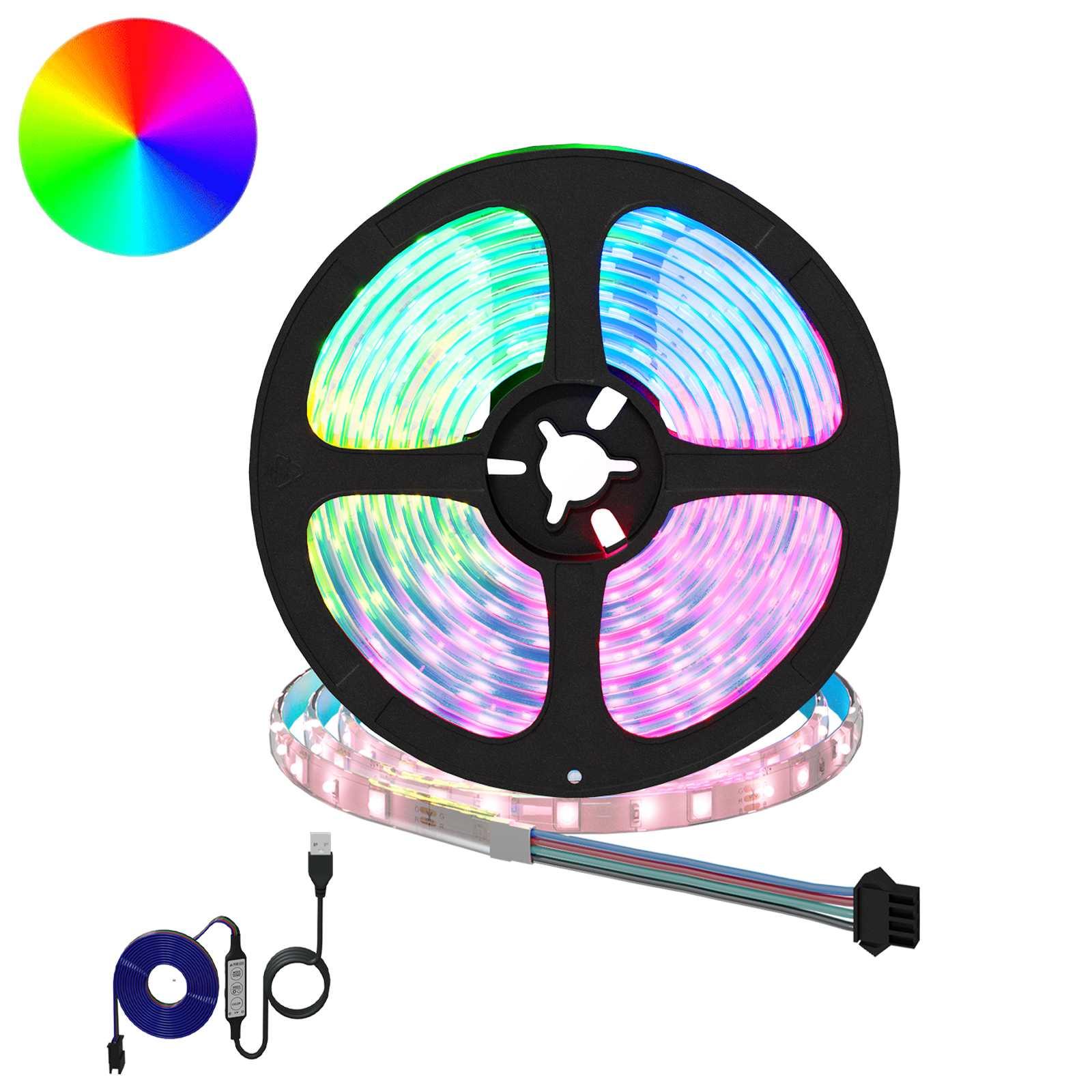 LED Strip 4 stk Sort og Gennemsigtig 470 x 0,8 x 0,3 cm billede