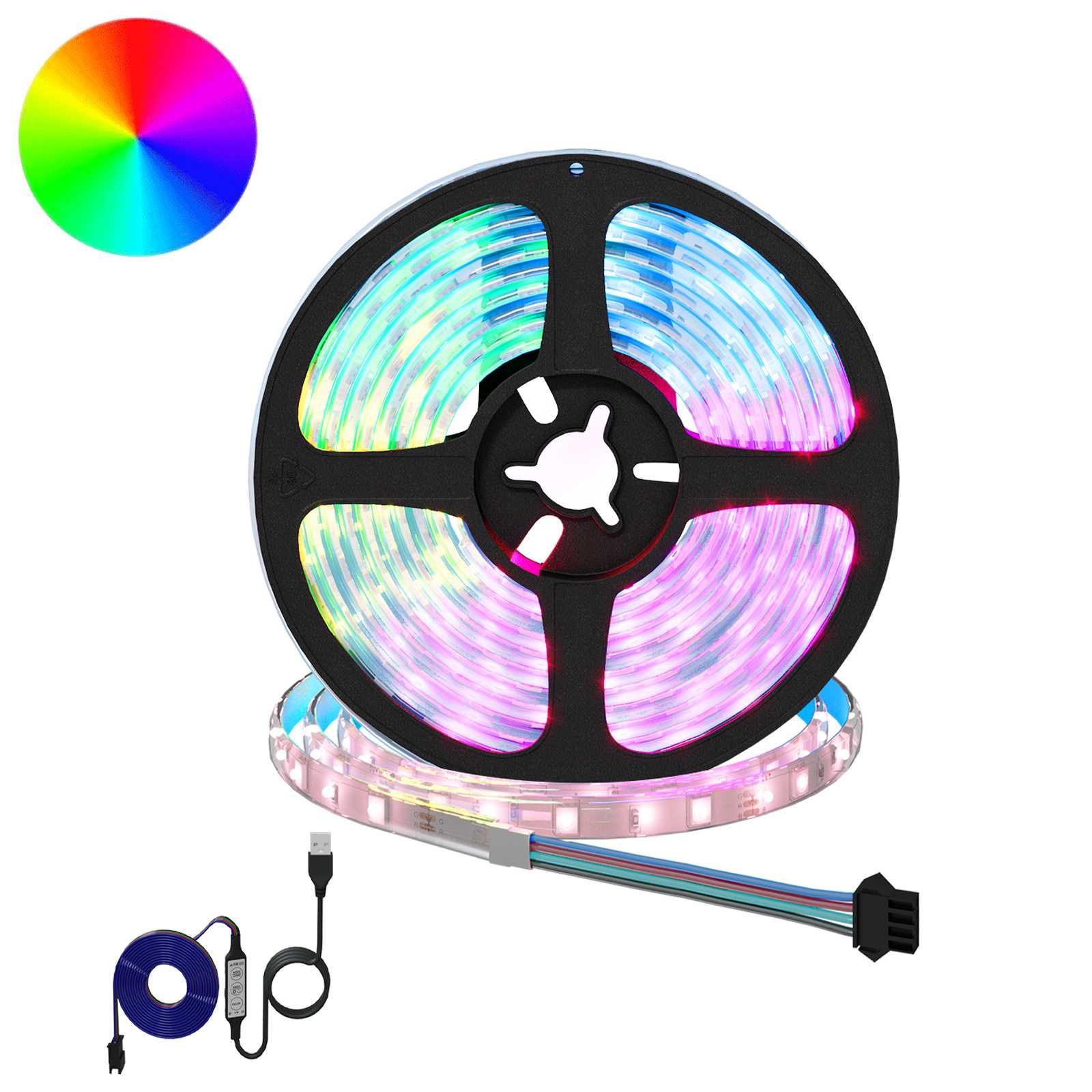 LED Strip 4 stk Sort og Gennemsigtig 300 x 0,8 x 0,3 cm billede