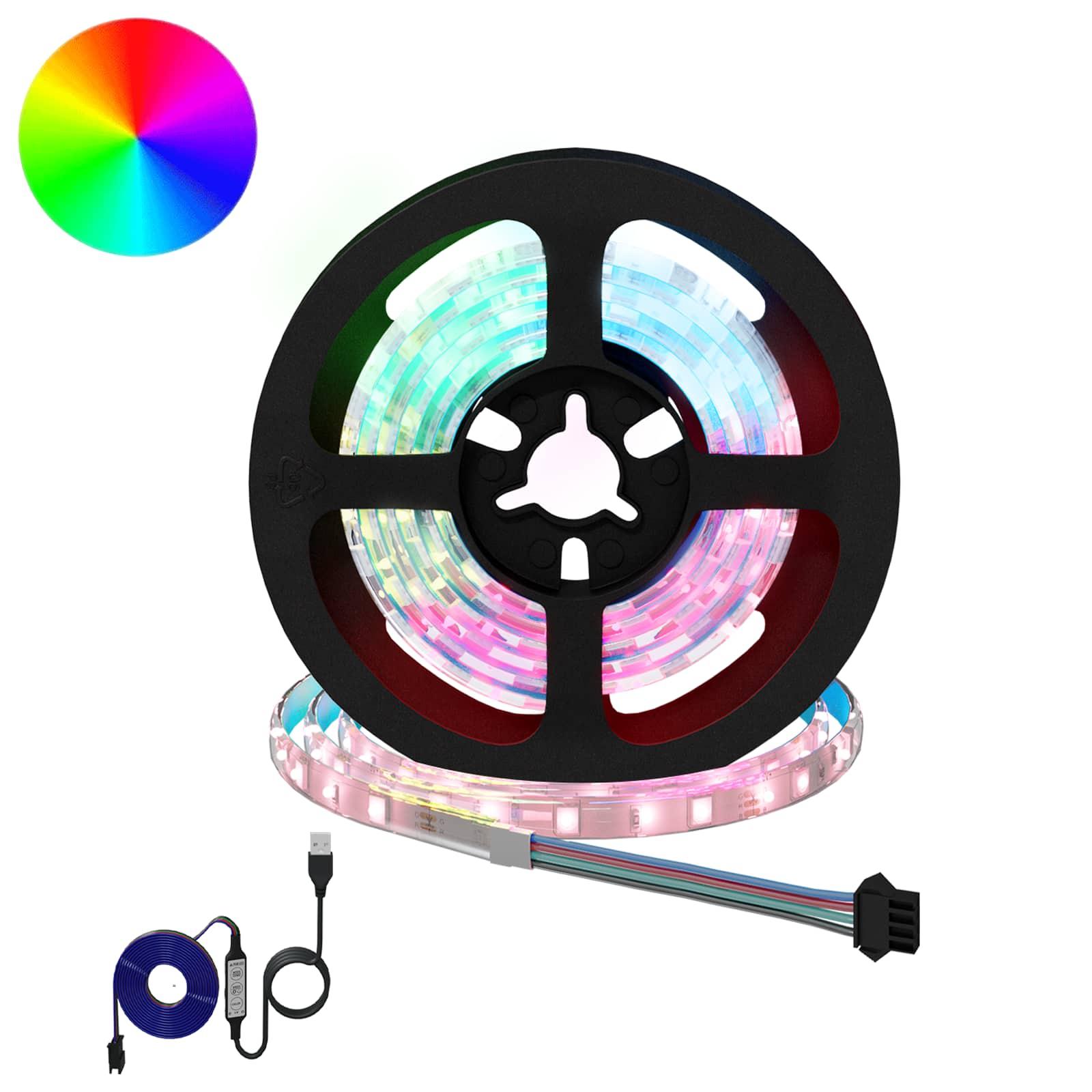 LED Strip 4 stk Sort og Gennemsigtig 100 x 0,8 x 0,3 cm billede