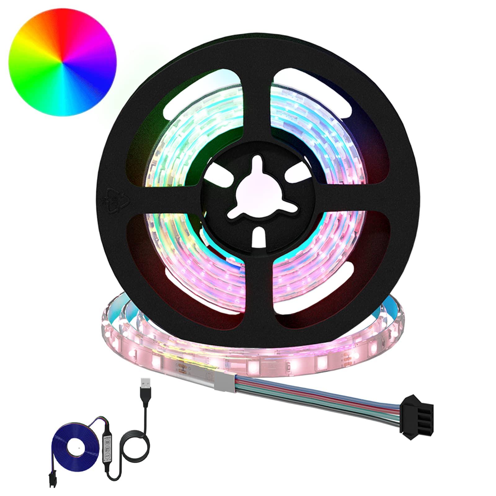 LED Strip 4 stk Sort og Gennemsigtig 75 x 0,8 x 0,3 cm billede