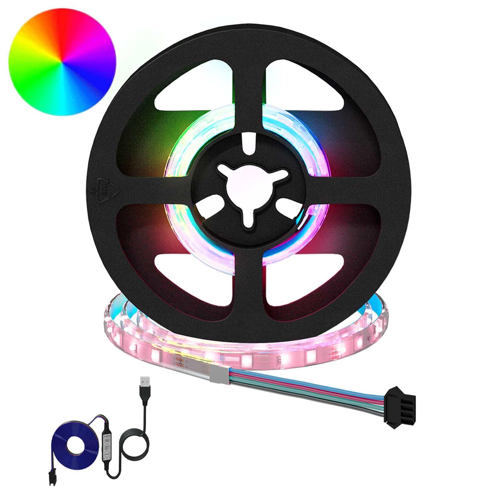 LED Strip 4 stk Sort og Gennemsigtig 25 x 0,8 x 0,3 cm billede