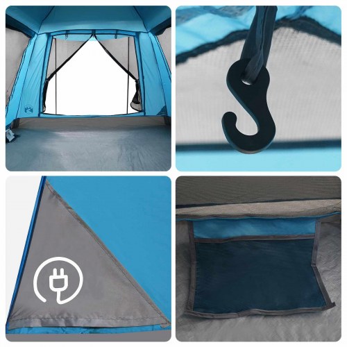 Øjeblikkelig telt med regnslag til 3 personer med hurtig frigivelse