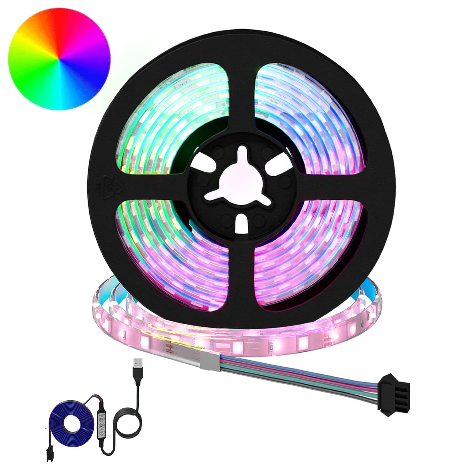 LED Strip 4 stk Sort og Gennemsigtig 170 x 0,8 x 0,3 cm billede
