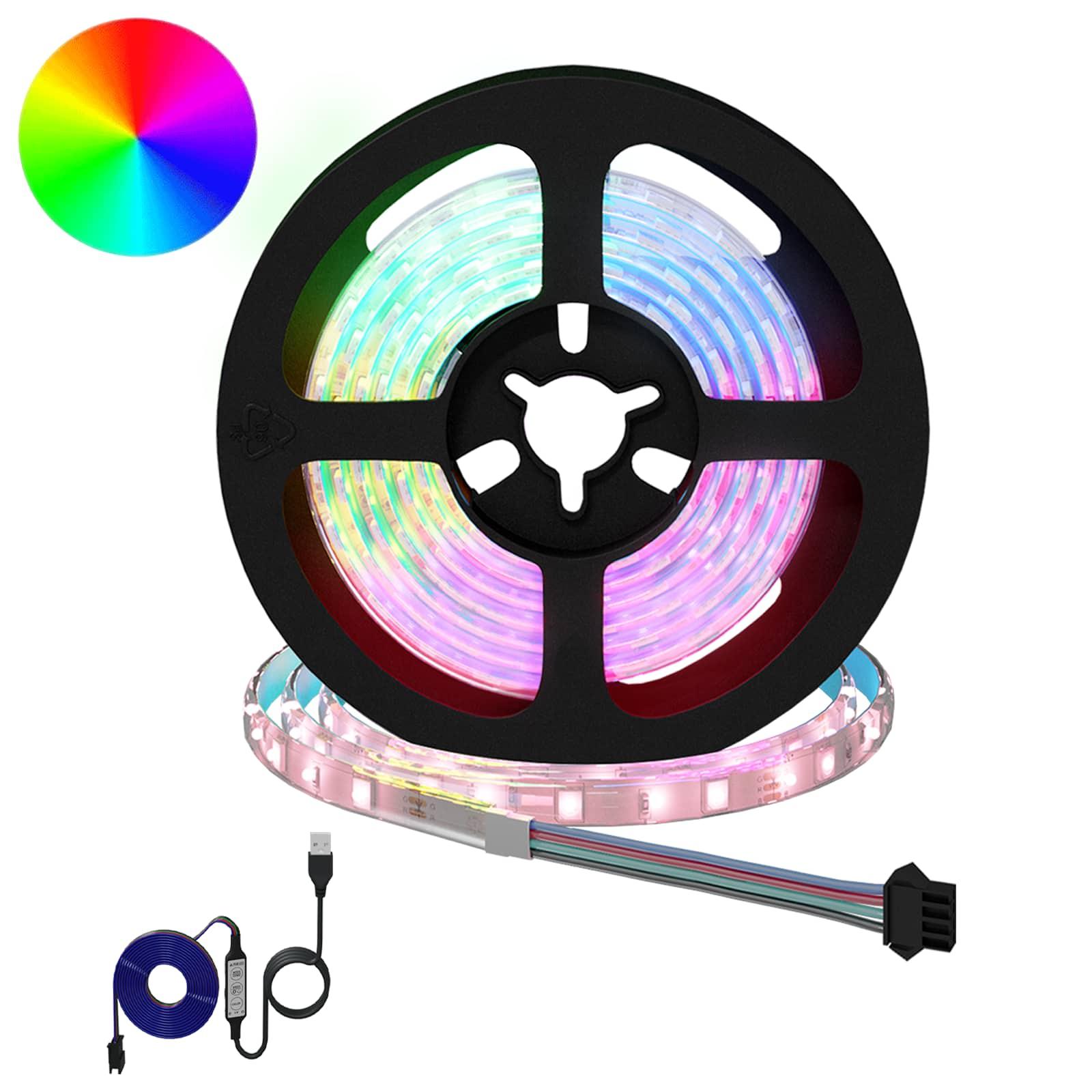 LED Strip 4 stk Sort og Gennemsigtig 130 x 0,8 x 0,3 cm billede