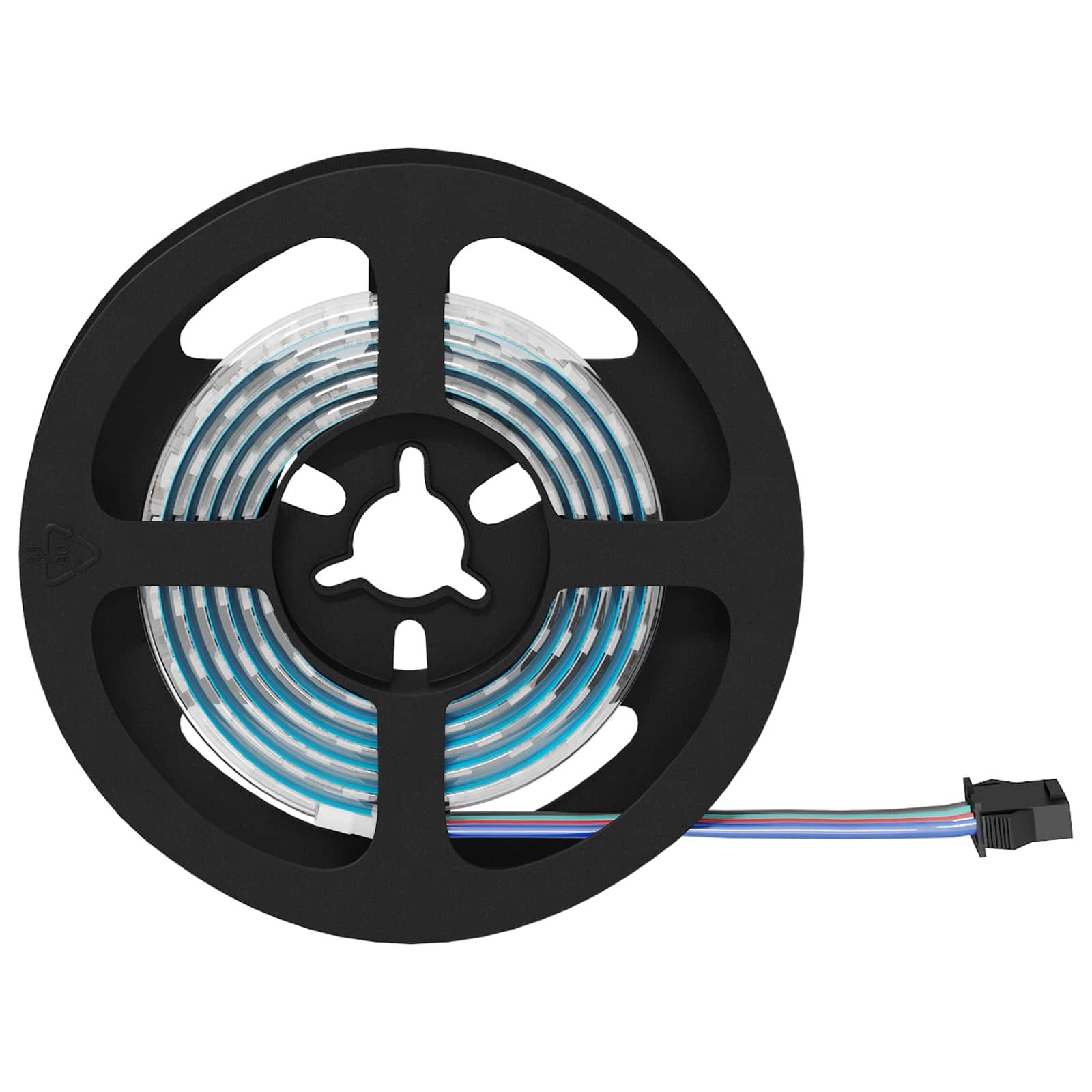 LED Strip 4 stk Sort og Gennemsigtig 120 x 0,8 x 0,3 cm billede