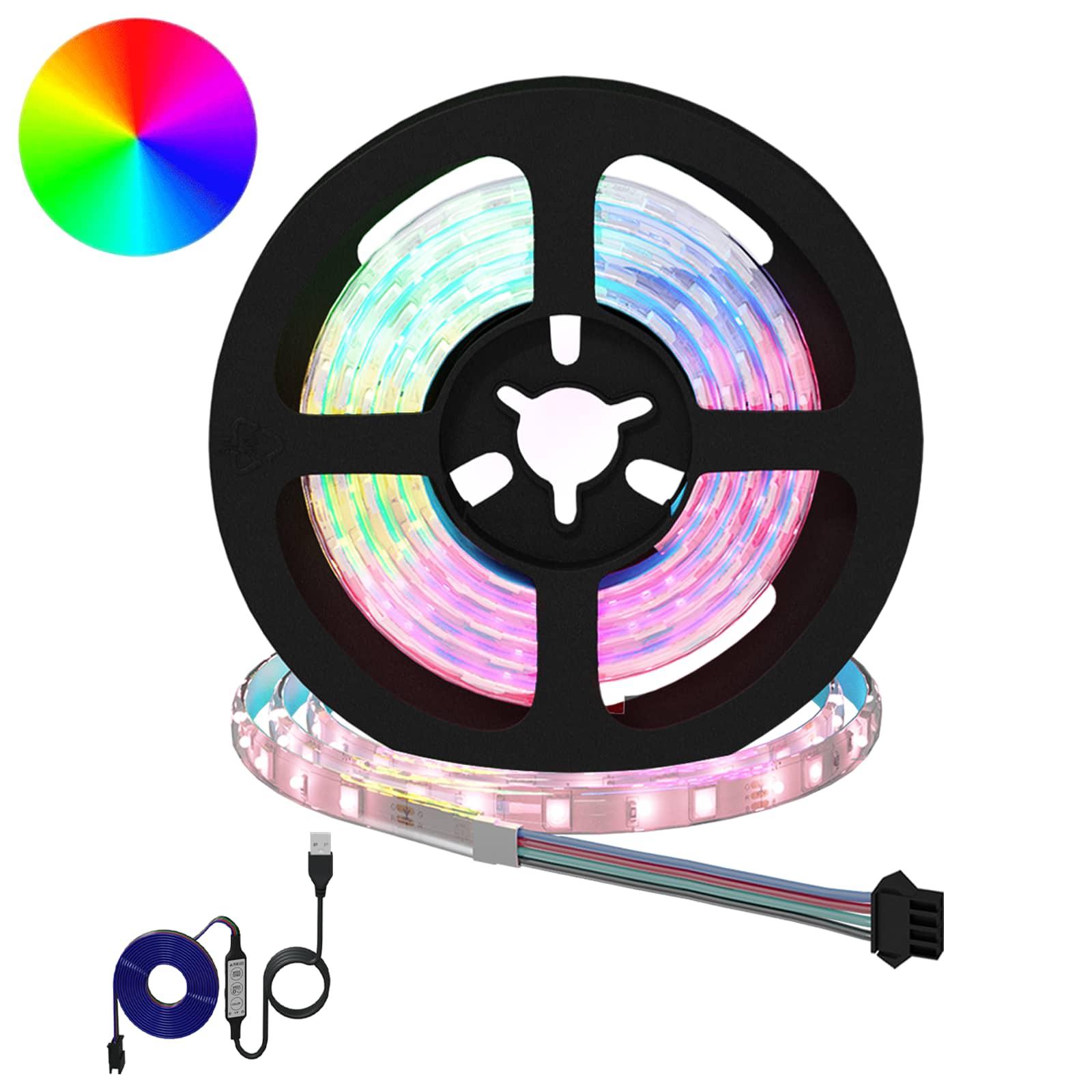 LED Strip 4 stk Sort og Gennemsigtig 90 x 0,8 x 0,3 cm billede