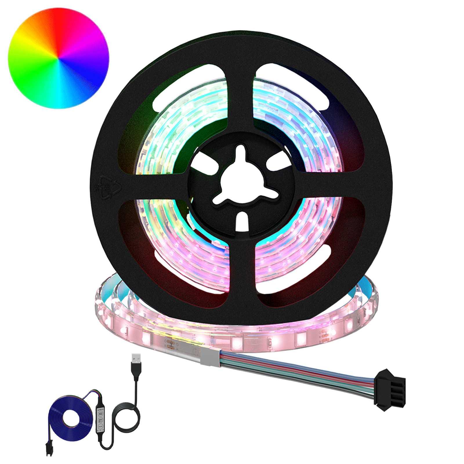LED Strip 4 stk Sort og Gennemsigtig 75 x 0,8 x 0,3 cm billede