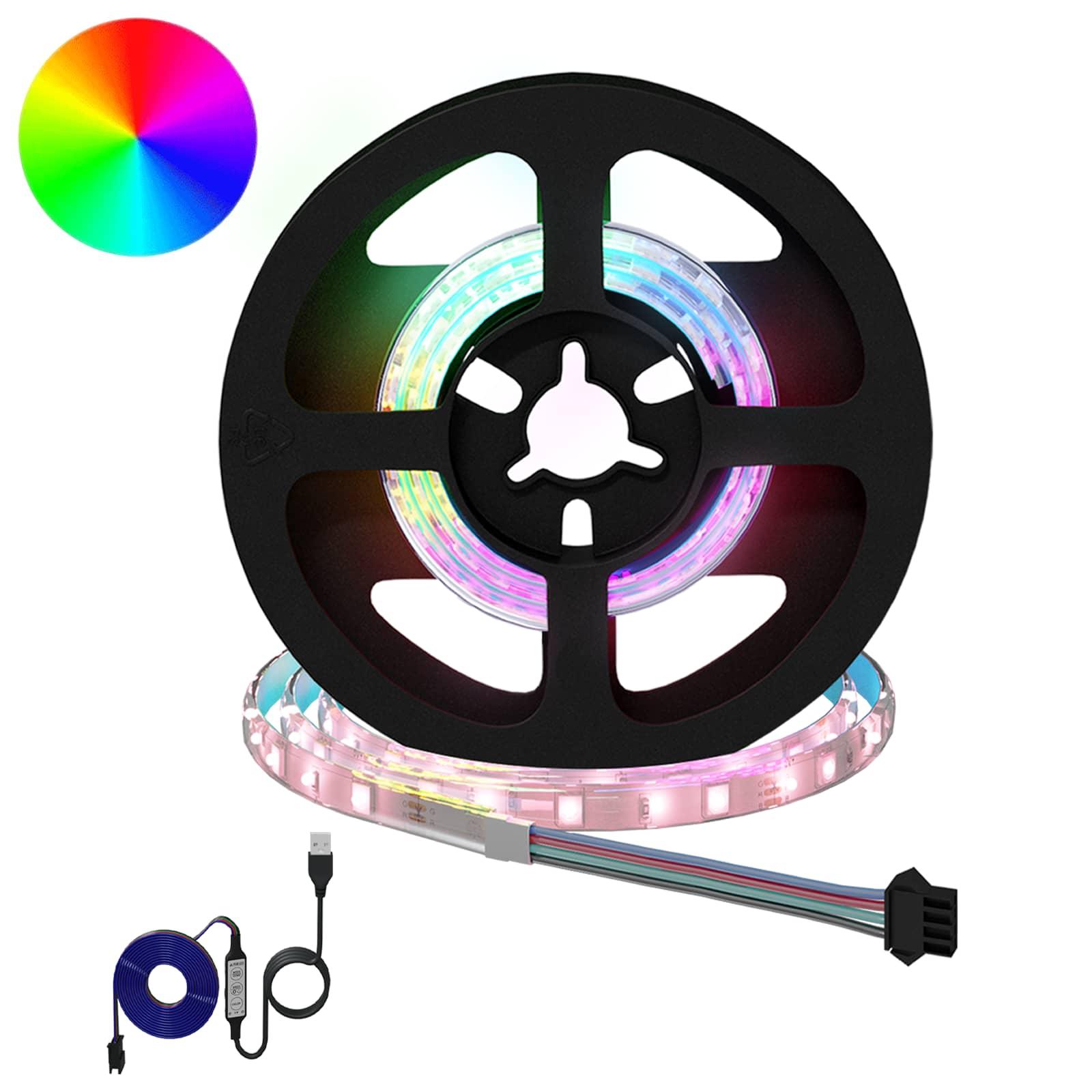 LED Strip 4 stk Sort og Gennemsigtig 45 x 0,8 x 0,3 cm billede