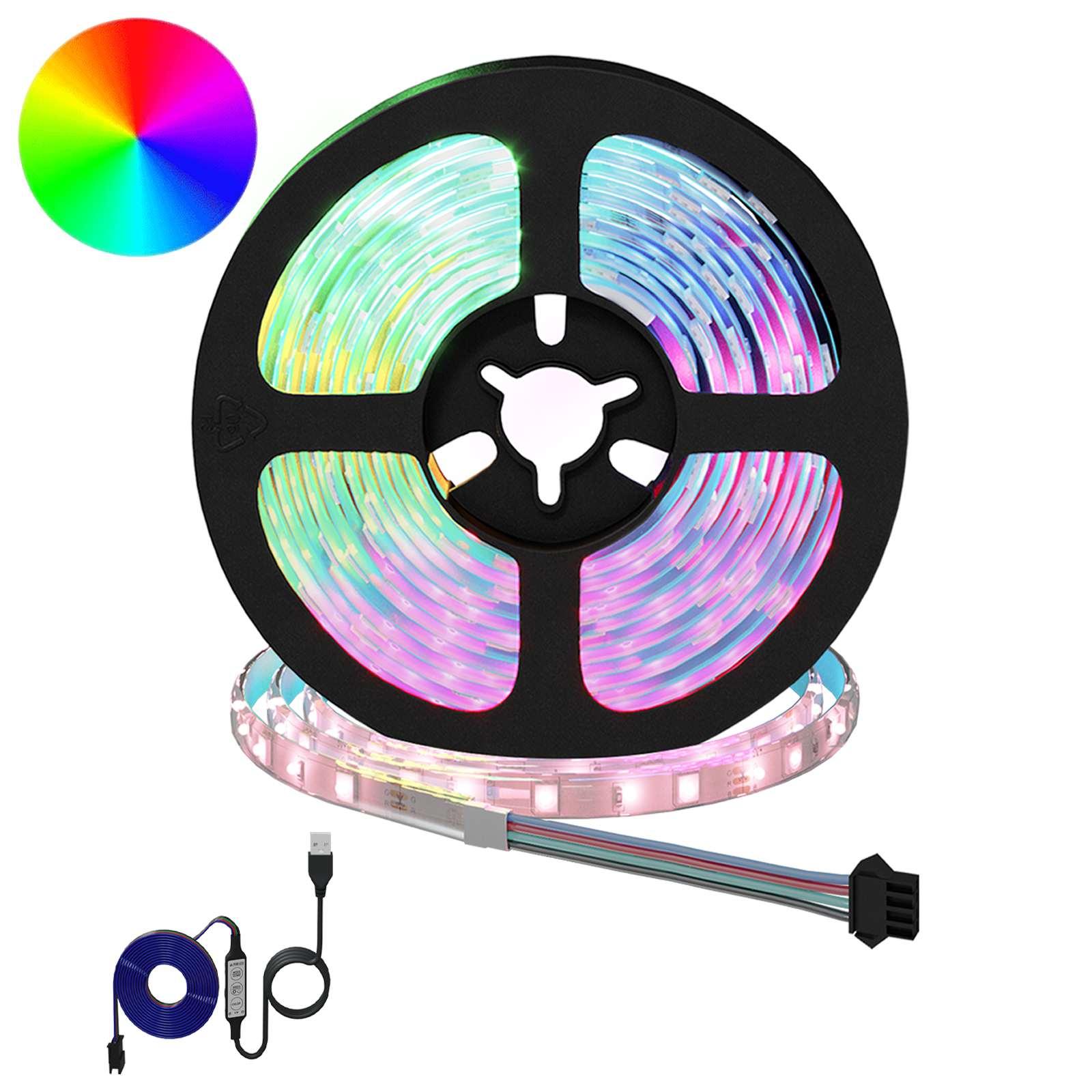 LED Strip 4 stk Sort og Gennemsigtig 250 cm Kobber og plastik billede