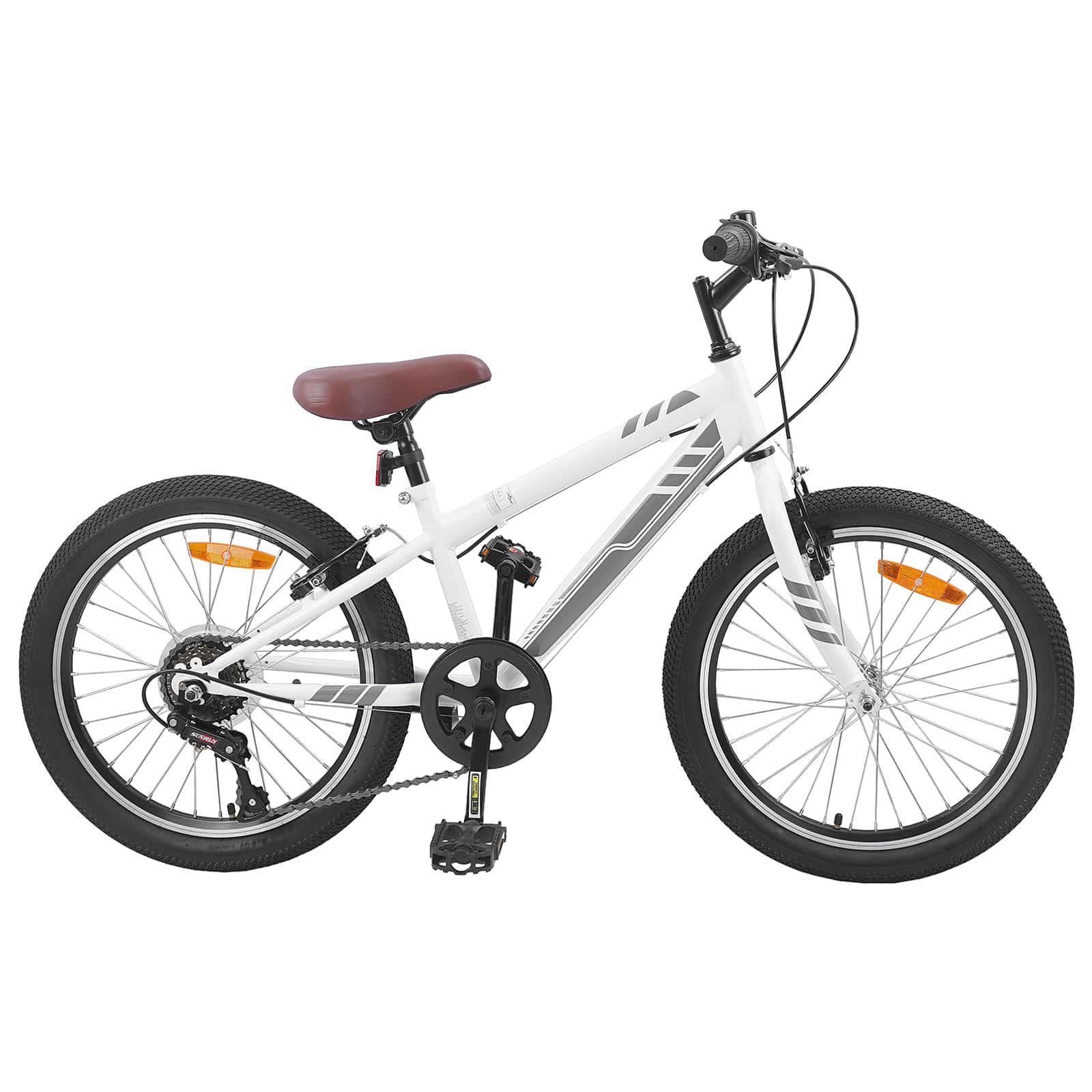 Mountainbike 20 tommer 6-Speed til 5-8 år gamle Hvid billede