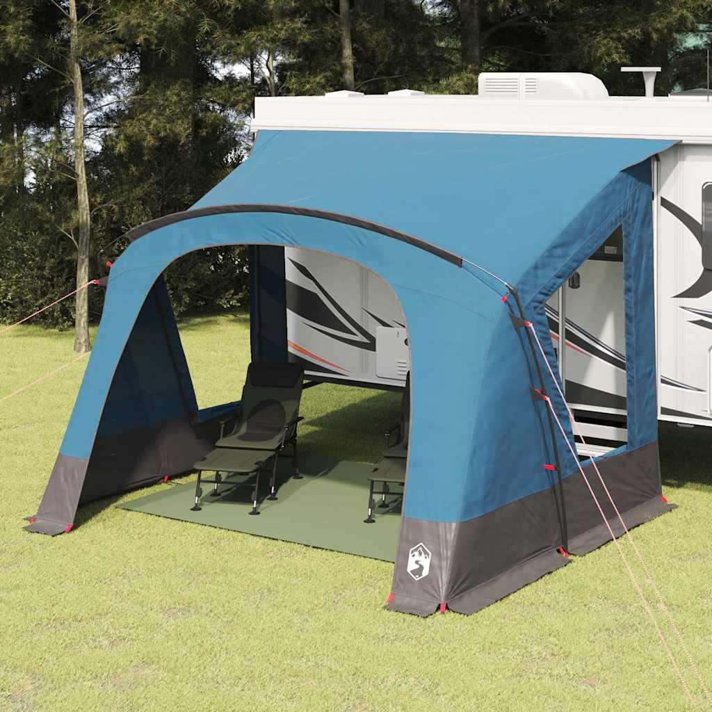 Camping telt med tag med opbevaring Blå 400 x 270 x 245 cm billede