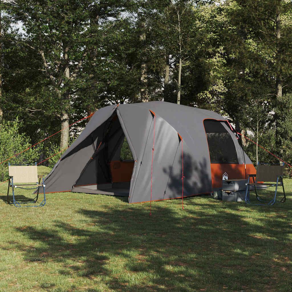 Dome Telt med tag Grå og orange 398 x 304 x 193 cm billede