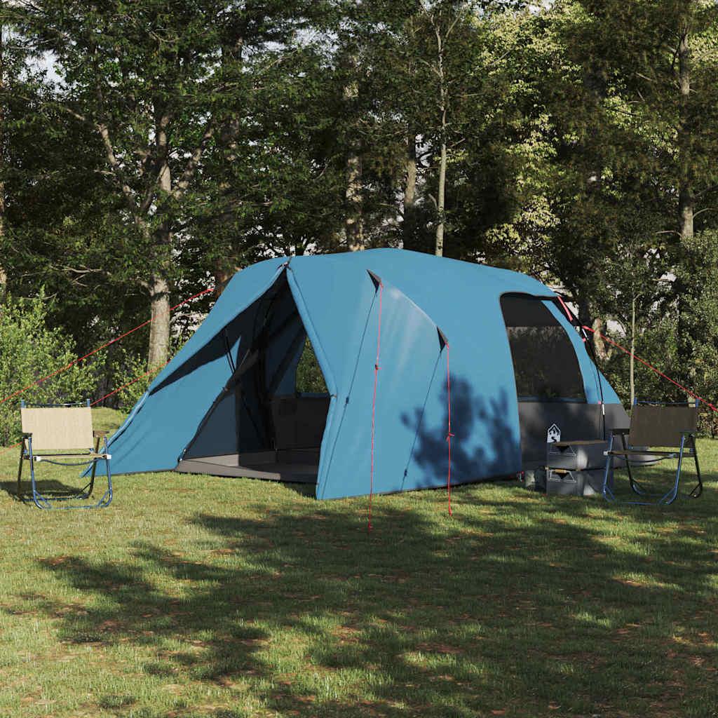Dome Telt Blå 397 x 304 x 193 cm 185T Polyester med PU Coating billede