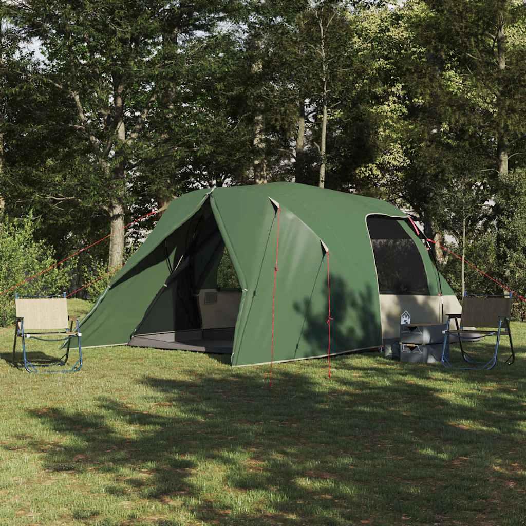 Dome Telt Grøn 396 x 304 x 193 cm 185T Polyester med PU Coating billede