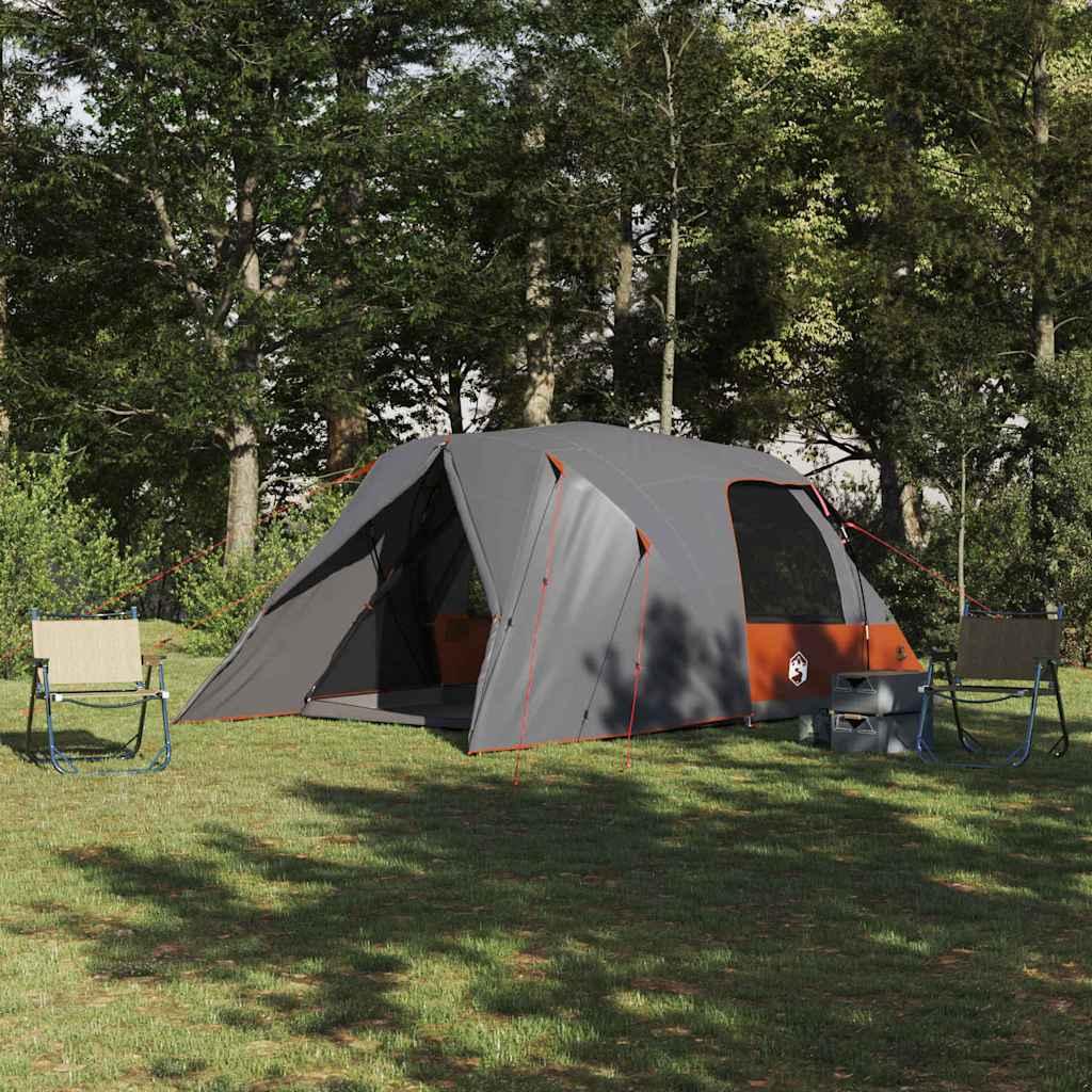 Dome Telt med tag Grå og orange 337 x 243 x 182 cm billede