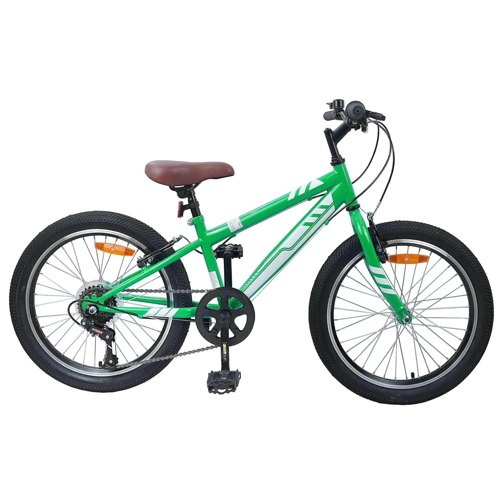Mountainbike 20 tommer 6-Speed til 5-8 år gamle Grøn billede