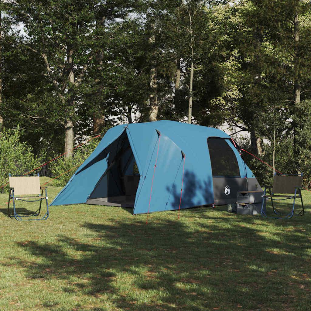 Dome Telt Blå 336 x 243 x 182 cm 185T Polyester med PU Coating billede